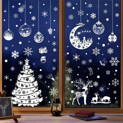 Produktbild von Weihnachtsfensterdekor Sneeuwflöckchen Selbstklebend Winterdekoration 287 Stück