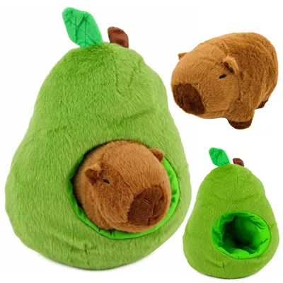 Immagine prodotto di Avocado Verde Con Capibara Peluche 2 In 1 25 Cm