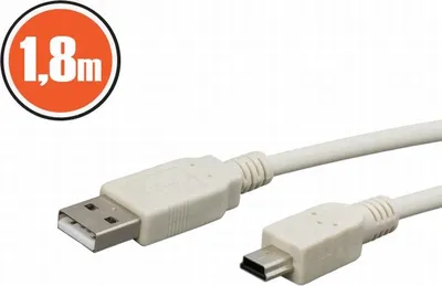Image de Câble USB 2.0, prise A - prise B (mini), 1.8m