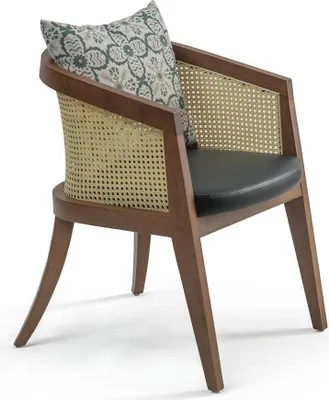 Productafbeelding van Stoelen, woonkamer, eetkamer, houten stoel met armleuningen, meubels voor de eetkamer