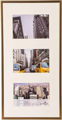 Zdjęcie produktu dla Goldbuch galeria zdjęć Puro 3 zdjęcia 10x15 cm brąz 24x47 cm zawieszenie ścienne