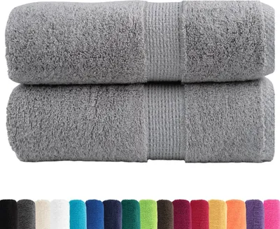 Immagine prodotto di vidaXL Asciugamani per ospiti Premium SOLUND, 2 pezzi, grigio, 30x50 cm, 600 g/m²