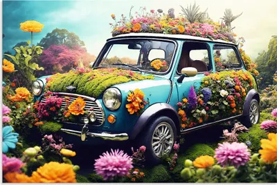 Produktbild von ARTland Wandbild Alu für Innen & Outdoor Flowerpower Mini Größe: 120x80 cm