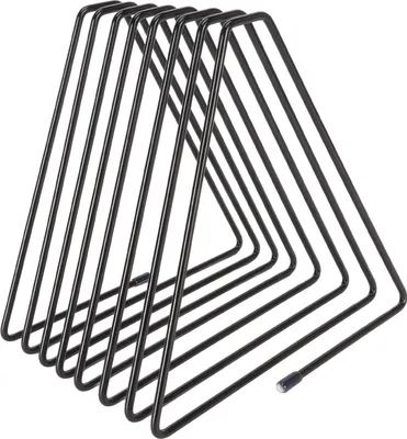 Produktbild von Ausziehbarer Bücherstütze schwarz 2,5-6,6cm Dreieck Metall für Büro Regal