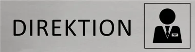 Produktbild von CombiCraft Aluminium Türschild Direktion 165x45mm mit 3M-Tape zur Befestigung, einfache Kennzeichnung von Räumen und Bereichen