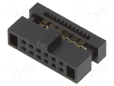 Zdjęcie produktu dla 1 sztuka złącza, 127 pinów: 12 prostych, żeńskich, 1,27 mm. Numer katalogowy: 20021444-00012T4LF. Złącza pinowe
