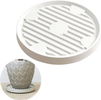 Immagine prodotto di Rullo per piante e mobili - Con ruote invisibili rotanti a 360° - Bianco - Adatto per interni ed esterni - Diametro 185 cm - 1 pezzo