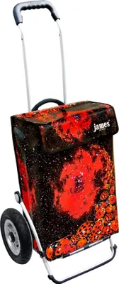 Produktbild von James Einkaufstrolley - LADYBIRD - stabiler Einkaufswagen mit individuellem Design - einfarbig: rot in Ausführung: Royal-Luftraeder