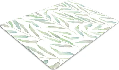 Obrázok produktu pre Podlahová ochranná podložka - Ochranná podložka pod stoličku - Podlahová podložka - 120x90 cm - Jemné listy