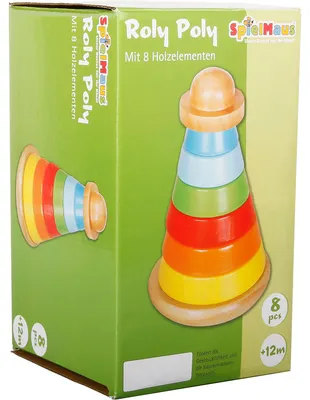Produktbild von SpielMaus Holz Stehauf-Stapelturm, 8-teilig