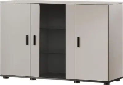 Produktbild von Furniture24 Kommode Soho S7 Sideboard Schrank Wohnzimmerschrank Mit 3 Türen Kaschmir