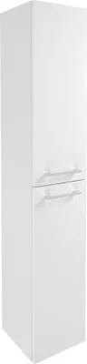 Produktbild von Verona Hängender Hochschrank  Linksanschlag &  Germany  Premium Badmöbel in Weiß-Hochglanz  60 x 162 x 31,8 cm  r Stauraum mit Liebe zum Detail