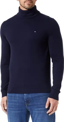 Produktbild von Tommy Hilfiger Rollkragenpullover dunkelblau Baumwolle