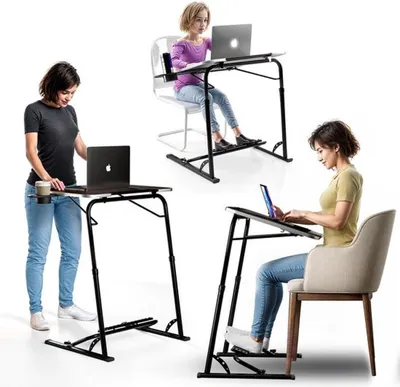 Produktbild von Azomor® Klappbare und verstellbare Laptoptisch für das Sofa mit Becherhalter und Fußstütze