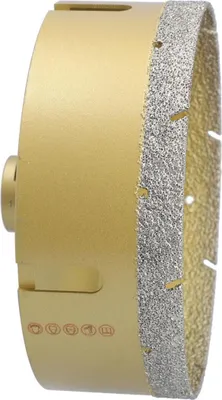 Produktbild von Diamantbohrkrone Ø 150 mm Winkelschleifer M14-Aufnahme Fliesen Feinsteinzeug Marmor Granit Keramikfliesen Steinzeug Kunststoff Tonrohr Klinkerriemchen Diamantbohrer Fliesenbohrer Trockenbohrer