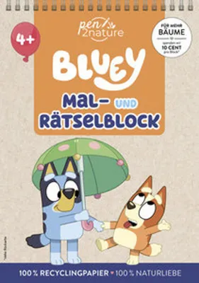 Obrázok produktu pre Bluey Mal- und Rätselblock für Kinder ab 4 Jahren