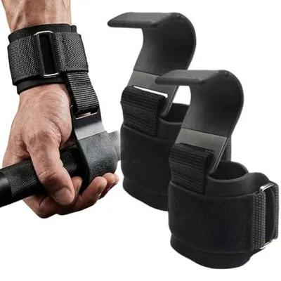 Zdjęcie produktu dla Haki do podnoszenia ciężarów skóra fitness trening siłowy nadgarstek