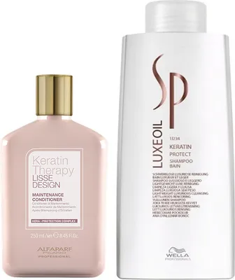 Obrázek produktu pro Alfaparf Keratin Therapy Lisse Design Maintenance 250ml + Wella SP Luxe Oil Keratin 1000ml