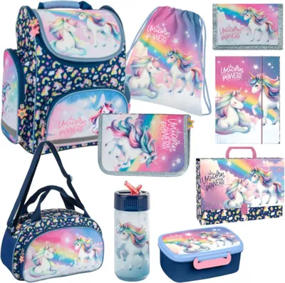 Produktbild von Schulranzen Schulset für Mädchen 9-teilig Einhorn 16 Derform