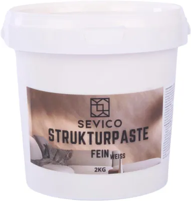 Produktbild von Strukturpaste 2kg feinkörnig Weiß Acryl Effektpaste Struktur DIY Spachtelmasse