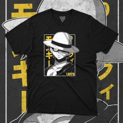 Obrázok produktu pre Tricka s potlacou, panske tricko ONE PIECE LUFFY BLACK 10191