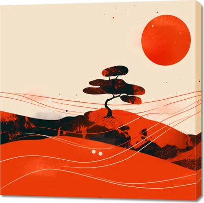 Produktbild von Bild 100x100cm Rote Wüstenlandschaften