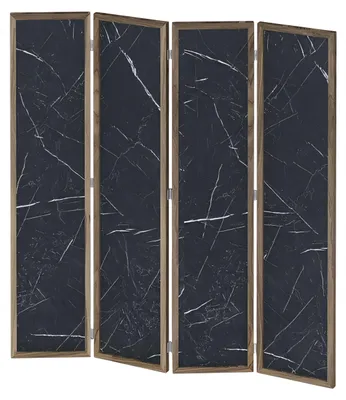 Productafbeelding van Moderne, zwarte roomdivider van MDF voor stijlvolle woonruimtes