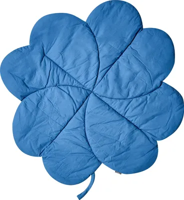 Zdjęcie produktu dla BELIANI Mata do zabawy niebieska bawełniana pikowana 110 x 110 cm w kształcie koniczyny akcesoria dla niemowląt dzieci