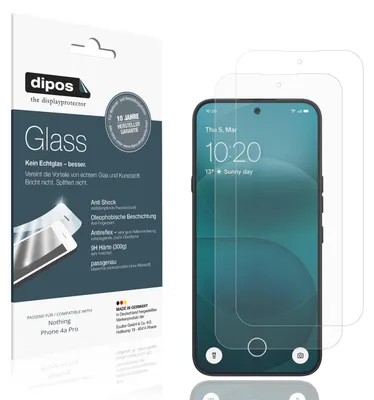 Produktbild von 2x Schutzfolie für Nothing Phone 4a Pro matt - Anti-Shock 9H Folie dipos Glass Kunststoffglas