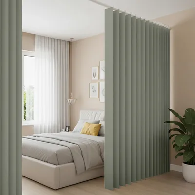 Immagine prodotto di Elzusha - Tenda divisoria per ambienti, extra grande, 241x254 cm, impermeabile, con ganci, color grigio chiaro
