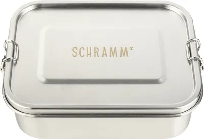 Produktbild von Schramm® Brotdose aus Edelstahl wählbar 800, 1200, 1400, 1700 oder 2200ml Lunchbox mit Fächern inkl. 2 Stück Trennwänden Metalldose mit Schnapverschluss, Größe:1200 ml
