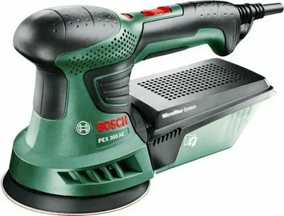 Obrázek produktu pro Bosch PEX 300 AE, Vibrační bruska, Sychý zip, Černá, Zelená, 4000 oscilací/min, 24000 oscilací/min, 4 mm
