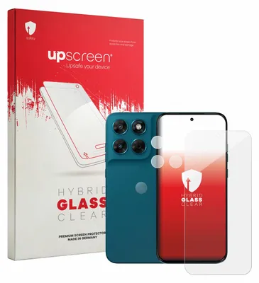Produktbild von upscreen Schutzglas für Motorola Moto G77 (Display+Kamera) Schutzfolie Panzer Folie Glas Display Schutz klar
