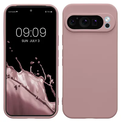 Produktbild von kwmobile Handyhülle für Google Pixel 9 Pro Hülle - weiches Handy Silikon Case - Schutzhülle Cover - Nude Lilac