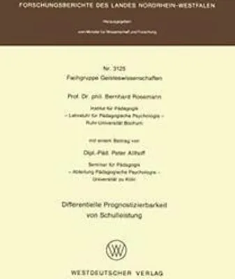 Obrázek produktu pro Differentielle Prognostizierbarkeit von Schulleistung
