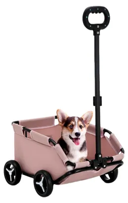 Produktbild von Hundebuggy für kleine Hunde und Katzen, faltbarer Kinderwagen für Haustiere