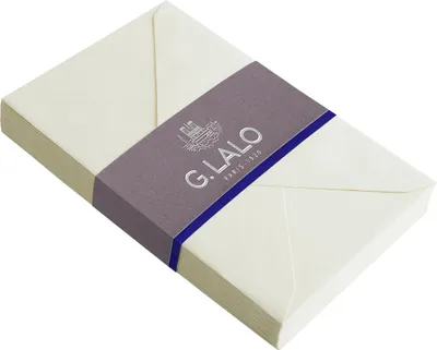 Produktbild von G.Lalo 10x Lalo, Pack 25 Umschlägen 90x140mm Vergé de France Elfenbein 24416L