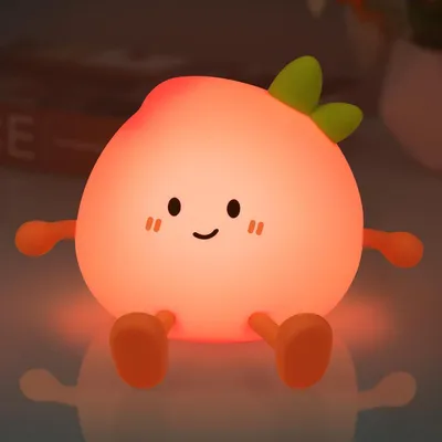 Productafbeelding van Oplaadbaar nachtlampje voor kinderen, nachtlampje voor baby's, led-lamp met aanraakfunctie van zachte siliconen, 3 dimniveaus en timer van 30 minuten