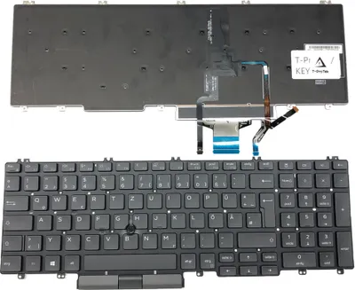Produktbild von DEUTSCHE - Schwarz Tastatur Keyboard Beleuchtung kompatibel für Dell Latitude 15 5501