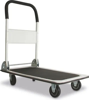Produktbild von Toolland Faltbarer Plattformwagen aus Stahl schwarz 150 kg Traglast mit rutschfester Plattform 74x48