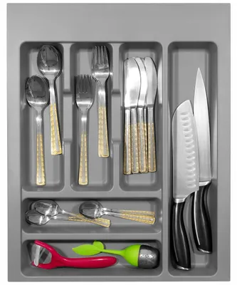 Produktbild von Emuca Optima Schubladeneinsatz Besteck Organizer Grau