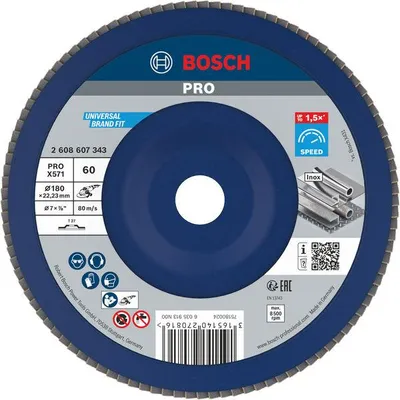 Produktbild von PRO X571 Fächerschleifscheibe, gerade, 180 mm, K60