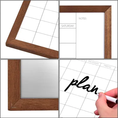 Produktbild von Magnetische Monatsplanung Whiteboard 40x30cm Holzrahmen