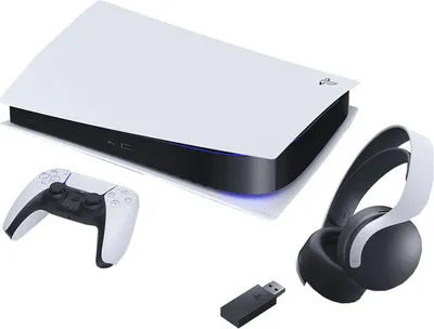 Produktbild von Sony PlayStation 5 PS5 Digital Edition Konsole + Sony Pulse 3D Headset