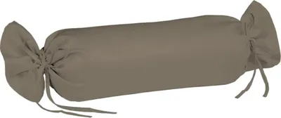 Produktbild von sleepling – Satin Kissenbezug, Nackenrolle, 100% seidig weiche Baumwolle, 15x40 cm, taupe