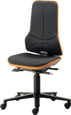 Produktbild von Bimos Arbeitsdrehstuhl Neon mit Rollen orange Sitz-H430-600mm Permanentkontakt - 9563-9999-3279