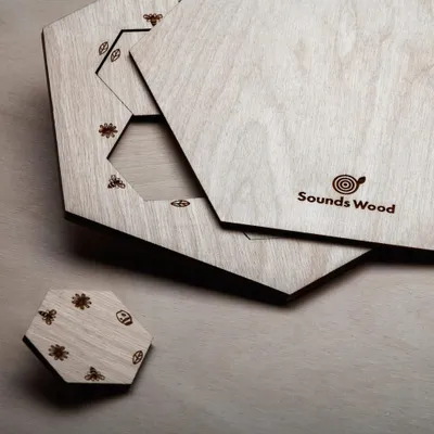Produktbild von Holz-Sudoku-Puzzle Ulala Sounds Wood Montessori Lernspiel