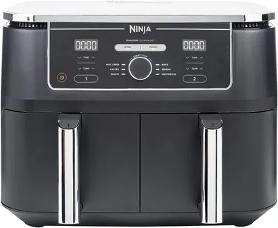 Produktbild von NINJA Heißluftfritteuse Foodi MAX DualZone Heißluftfritteuse Fritteuse Airfryer 9,5 L Fassung, 2470,00 W, Fritteuse Heissluft, Fritteuse ohne Öl