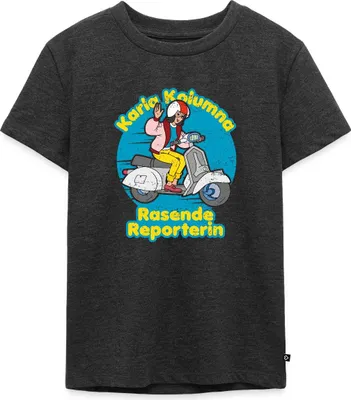 Produktbild von Spreadshirt Karla Kolumna Rasende Reporterin Kinder Premium T-Shirt, 122/128 (6 Jahre), Anthrazit meliert
