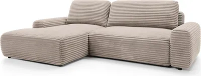 Produktbild von Selsey Alferia - Ecksofa mit Schlaffunktion, Breitcord-Bezug, beige, linksseitig